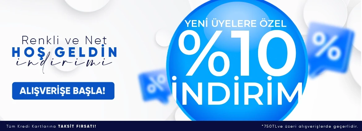 Yeni Üyelere %10 İndirim